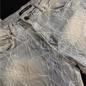 Embellish Distressed Light Blue Jeans